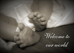 welcome baby feet image